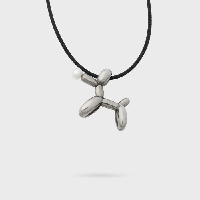 Χειροποίητο μενταγιόν Balloon Dog με μαργαριτάρι, συλλογή Olor