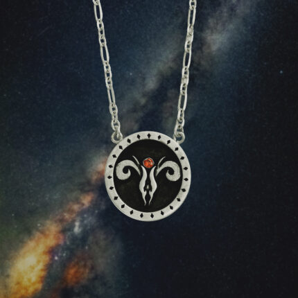Μενταγιόν ζώδιο Κριός από ασήμι 925 – Celestia Collection Olor, αστρολογικό φυλαχτό