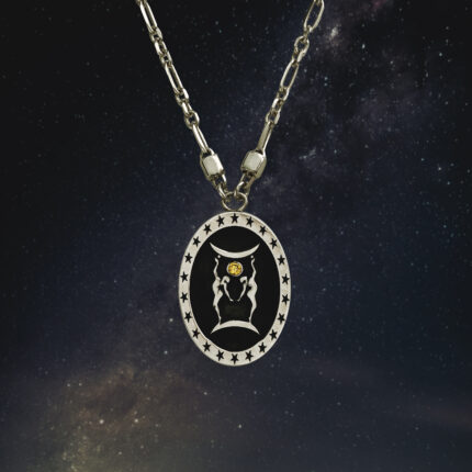 Μενταγιόν ζώδιο Δίδυμοι από ασήμι 925 – Celestia Collection Olor, φυλαχτό ζωδίων-milkyway