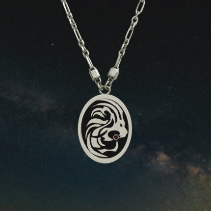Μενταγιόν ζώδιο Λέων από ασήμι 925 – Celestia Collection Olor, κοσμήματα με ζώδια