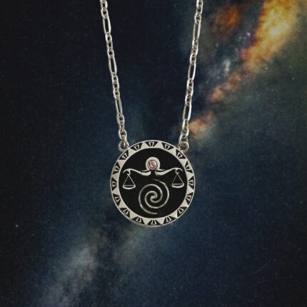 Μενταγιόν ζώδιο Ζυγός από ασήμι 925 – Celestia Collection Olor, κόσμημα ζώδιο