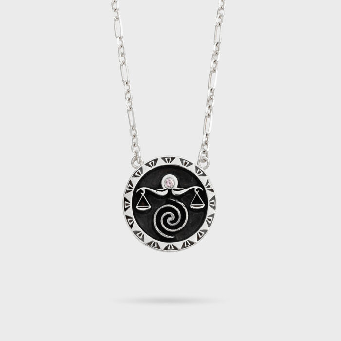 Μενταγιόν ζώδιο Ζυγός από ασήμι 925 – Celestia Collection Olor, κόσμημα ζώδιο