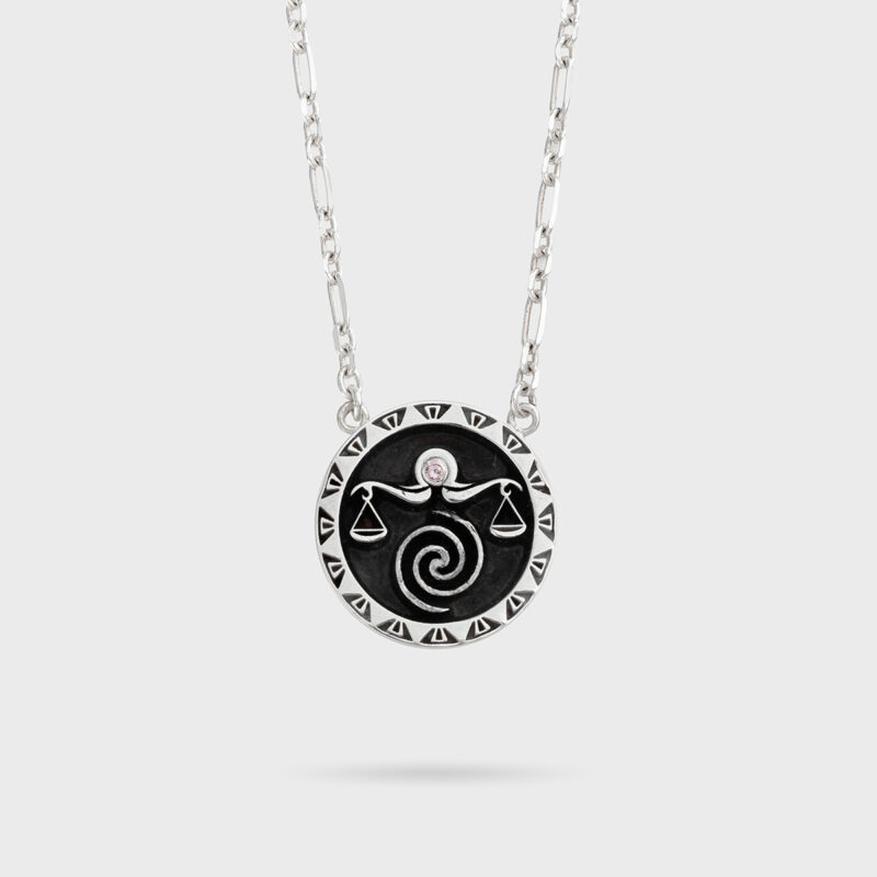 Μενταγιόν ζώδιο Ζυγός από ασήμι 925 – Celestia Collection Olor, κόσμημα ζώδιο